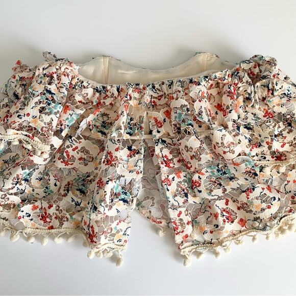 Tularosa Revolve Amelia Rainbow Lace Off The Shoulder Boho Crochet Crop Top XS - Picture 9 of 14